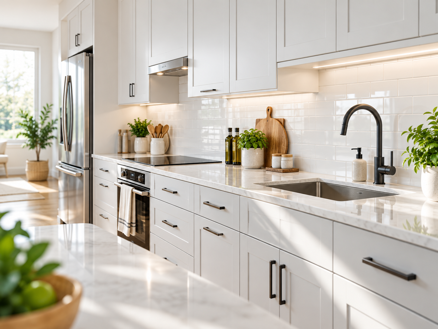 Modern kitchen ready for a professional deep clean